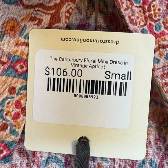 Dress Forum Pink Patchwork Boho Tiered Maxi Dress NWT Size Small - Picture 7 of 9